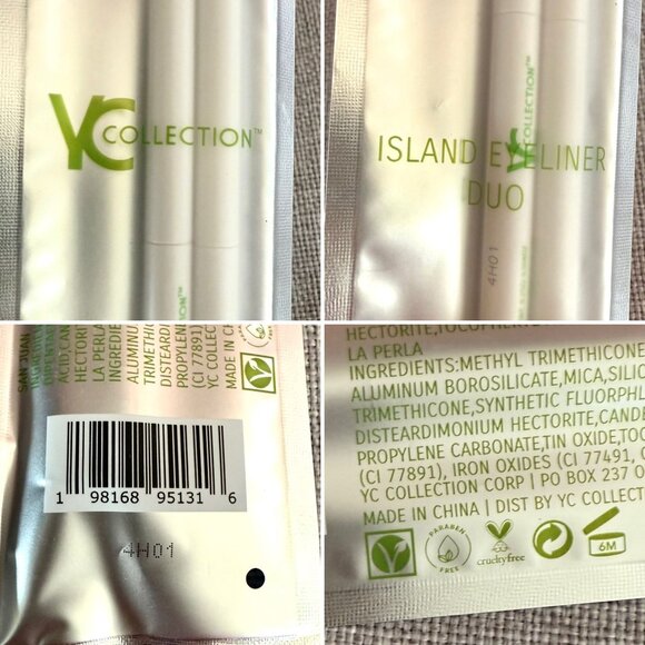 Island Eyeliner Duo in San Juan Black La Perla Seafoam Multichrome Vegan Gel Pen - Picture 4 of 8